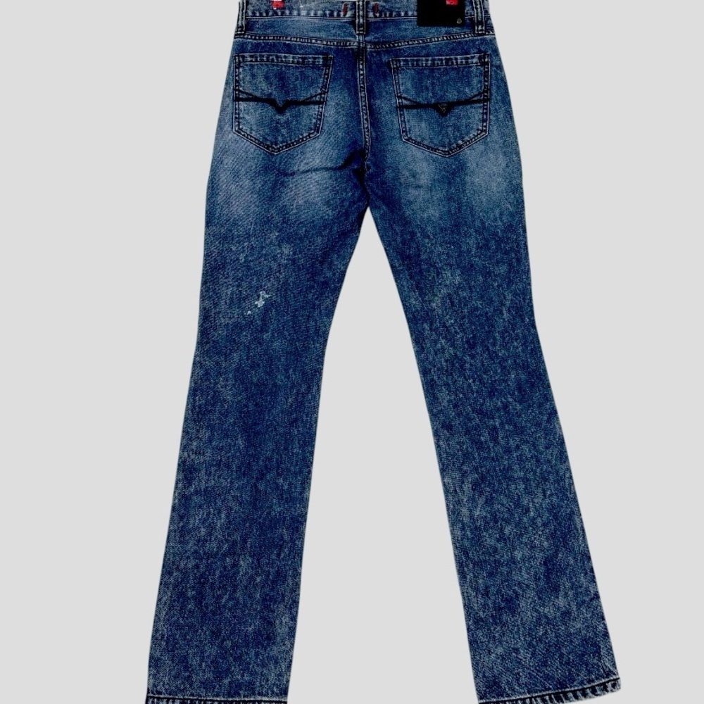 GUESS Del Mar Fit Jeans Women’s 33 Low Rise Slim Ripped Velvet Backing Y2K Denim - Picture 4 of 15